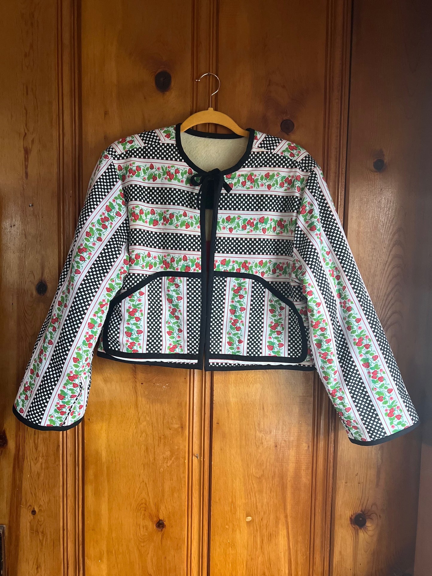 Homebody Crop Blanket Coat / Reversable
