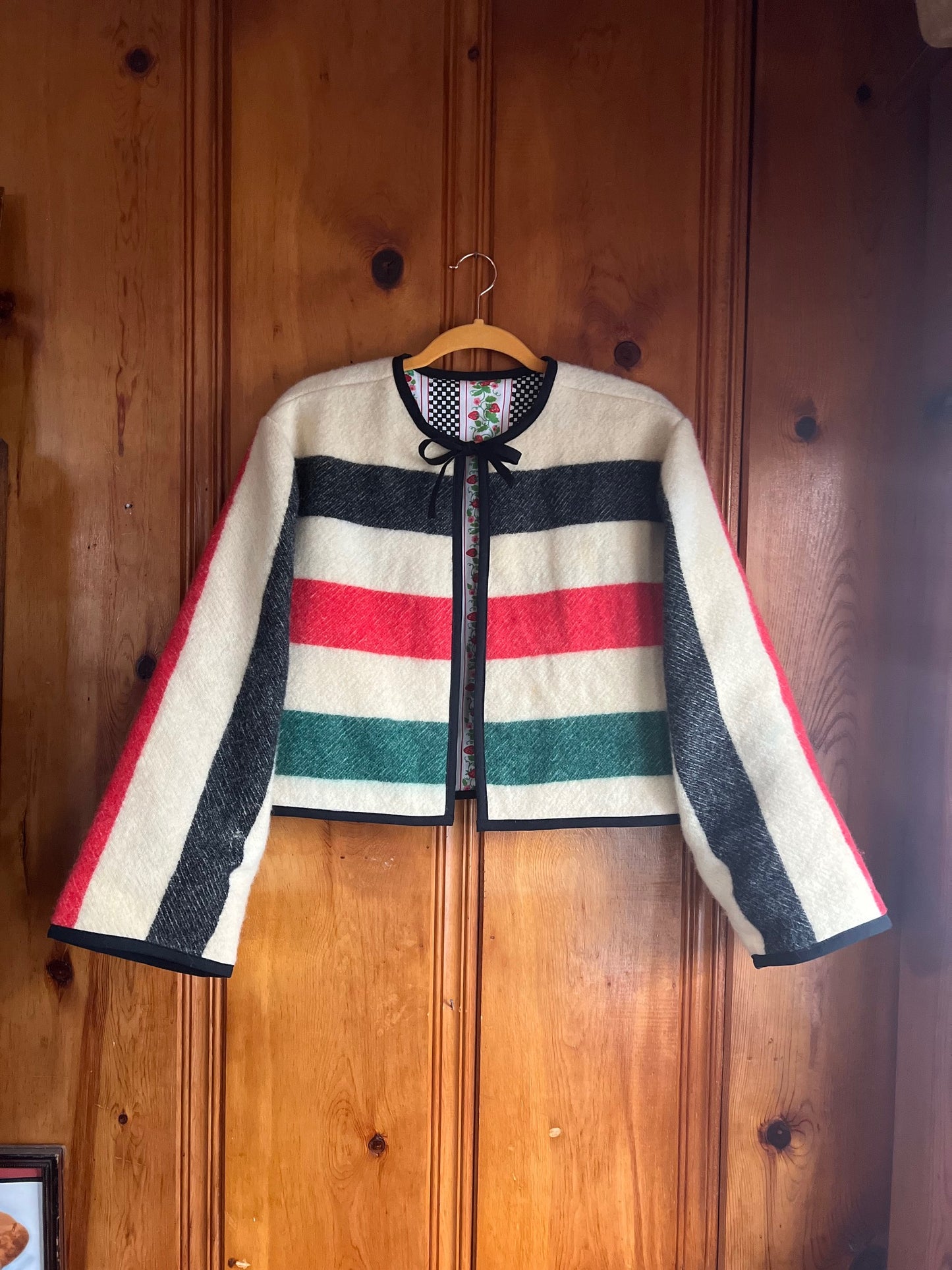 Homebody Crop Blanket Coat / Reversable